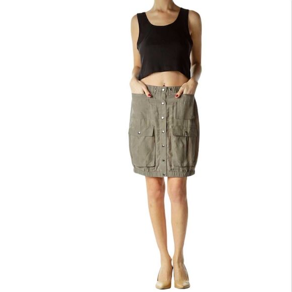 Club Monaco Camille (Cupro) Mini Skirt - Picture 2 of 15
